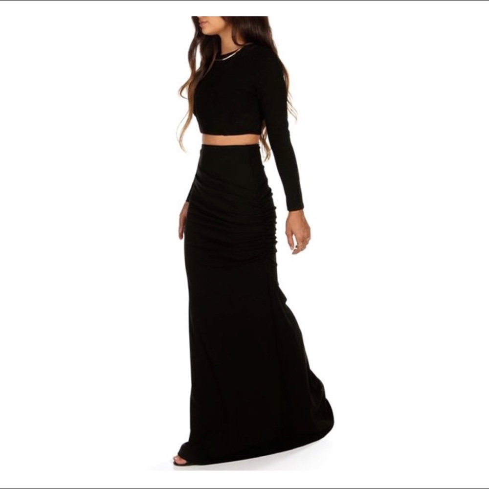 Two piece crop top dress